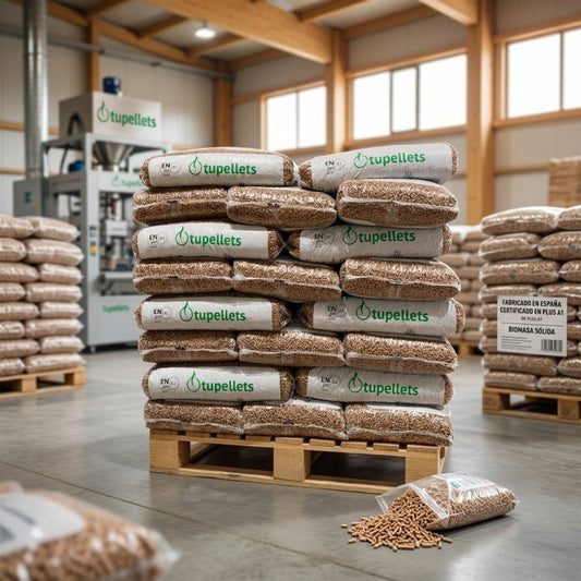 100 % Natürliche Holzpellets zum Heizen – 1 Palette mit 65 Säcken à 15 kg