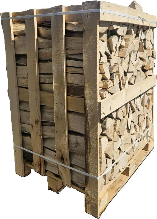 Kaminholz Buche 25 cm – 3 Raummeter ( 3 Kisten je 1 RM) – Kammergetrocknet – Premium Brennholz für Kamin & Ofen – Ofenfertig