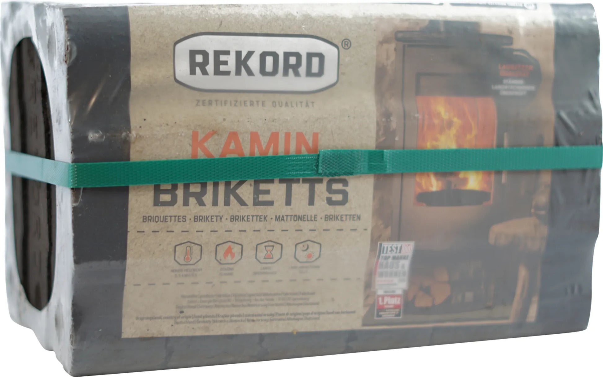 200 kg REKORD Braunkohle Briketts Kohle Brennstoff für Ofen & Kamin – 20 x 10 kg