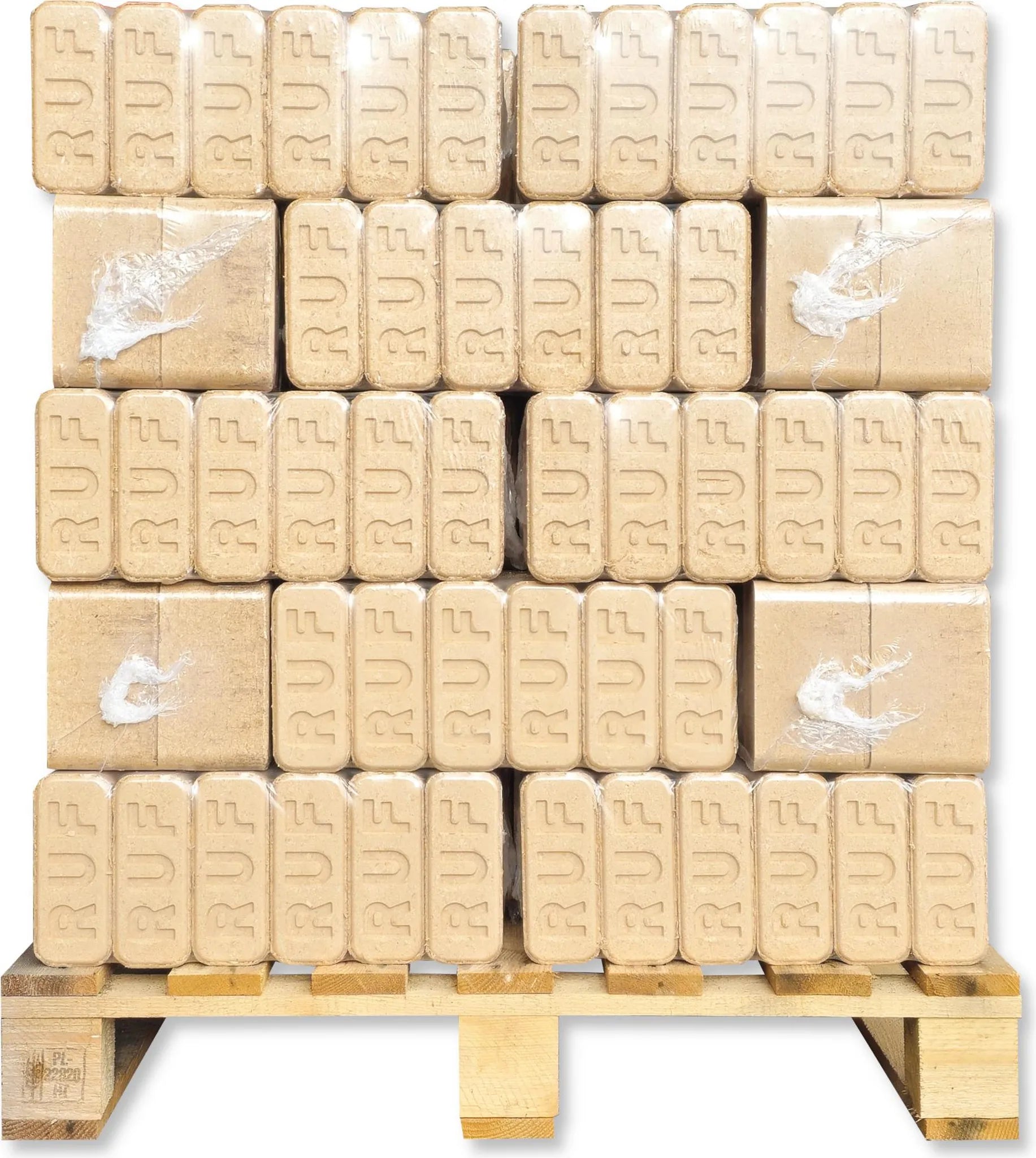 600 kg RUF Briketts Hartholzbriketts aus Buche und/oder Eiche – 60 x 10 kg Holzbrikett auf Palette – Energie Kienbacher