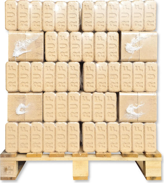 600 kg RUF Briketts Hartholzbriketts aus Buche und/oder Eiche – 60 x 10 kg Holzbrikett auf Palette – Energie Kienbacher