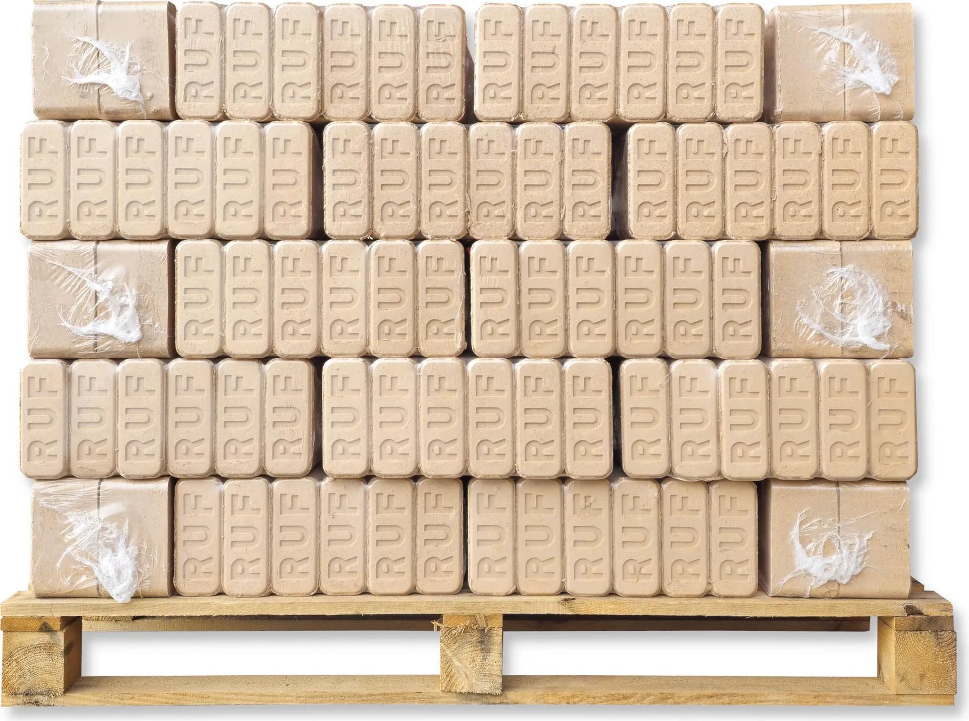 600 kg RUF Briketts Hartholzbriketts aus Buche und/oder Eiche – 60 x 10 kg Holzbrikett auf Palette – Energie Kienbacher