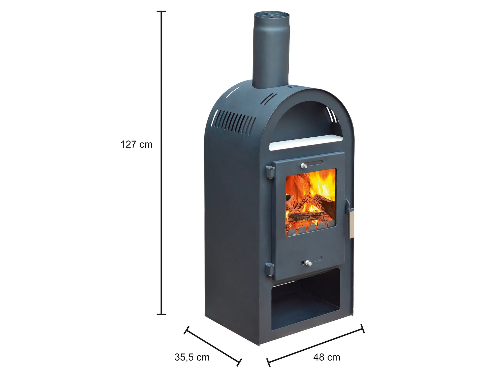 ACCENTE Kaminofen Magna 3.0 UNI-1963 3.0 Stahl Schwarz 7 kW
