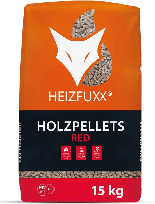 Heizfuxx Holzpellets Red 15kg x 65 Sack 975kg Palette
