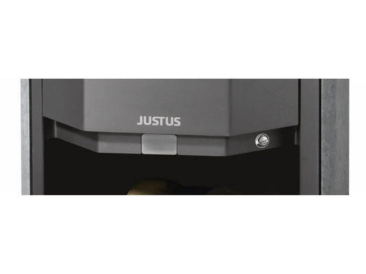 Justus Dauerbrand Kaminofen Usedom 5D Sandstein Schwarz mit Automatik 5kW