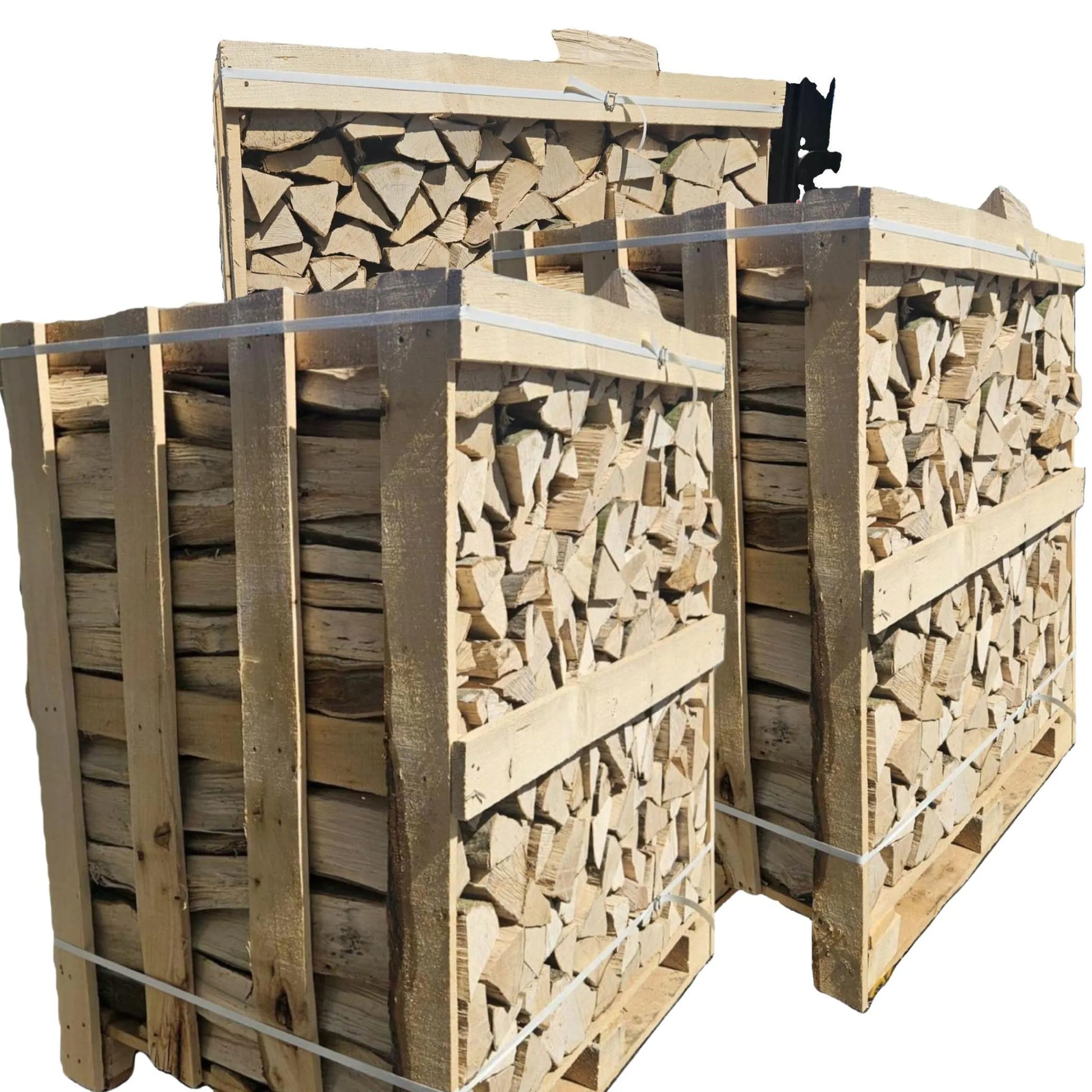 Kaminholz Buche 25 cm – 3 Raummeter ( 3 Kisten je 1 RM) – Kammergetrocknet – Premium Brennholz für Kamin & Ofen – Ofenfertig