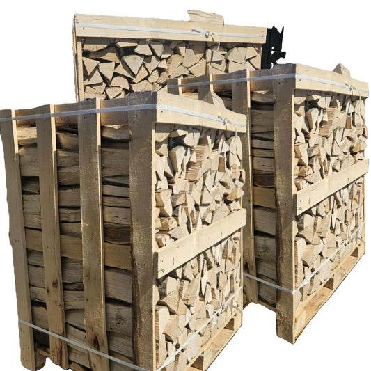 Kaminholz Buche 25 cm – 3 Raummeter ( 3 Kisten je 1 RM) – Kammergetrocknet – Premium Brennholz für Kamin & Ofen – Ofenfertig