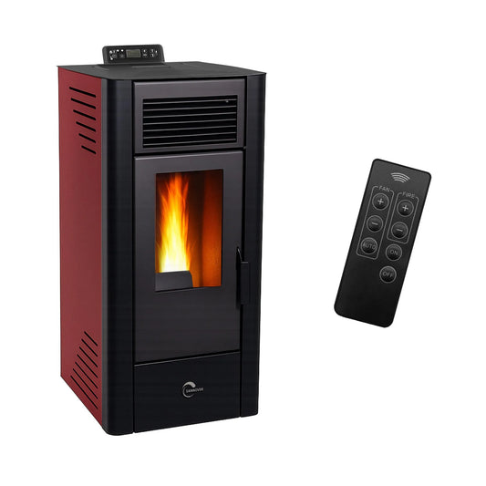 Luft- Pelletofen Anita 11,6 kW Sannover bordeaux