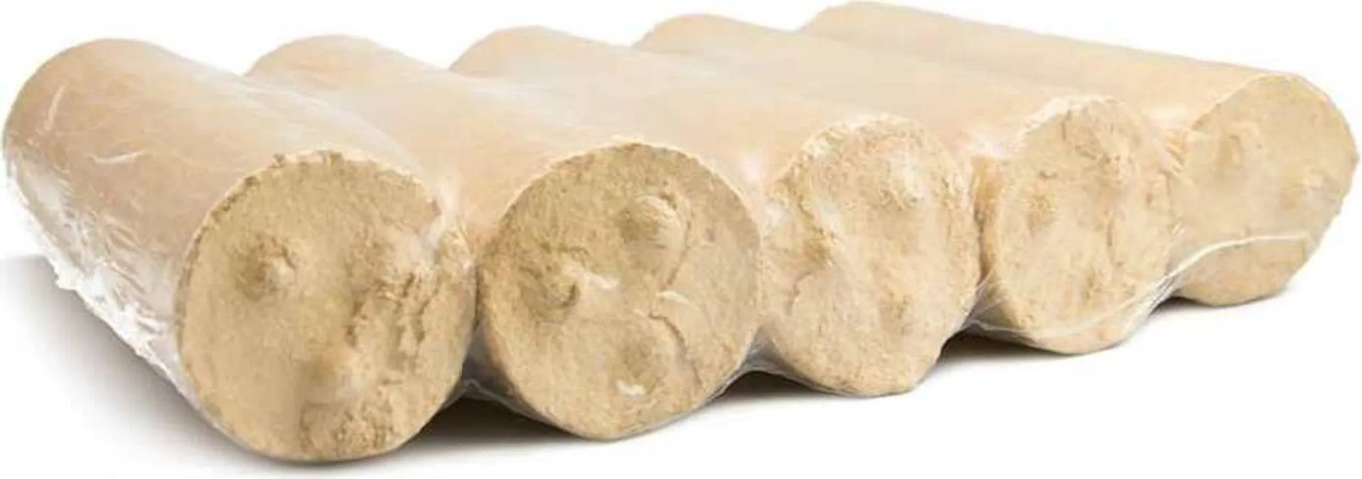 Nadelholz Holzbriketts rund, ohne Loch, 96 x 10kg Briketts, 960kg Palette