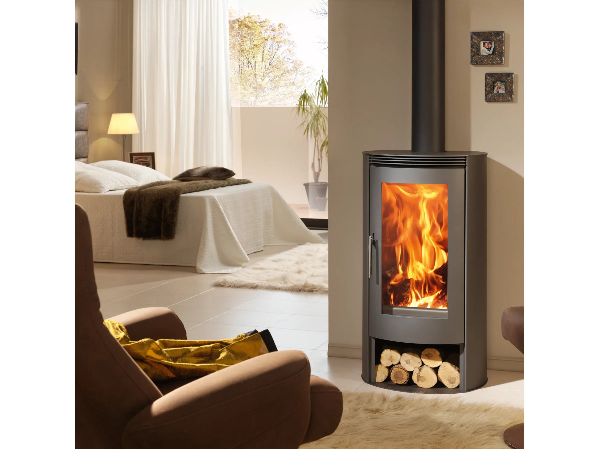 Panadero Delta EcoDesign Pano Kaminofen Stahl Schwarz 8 kW