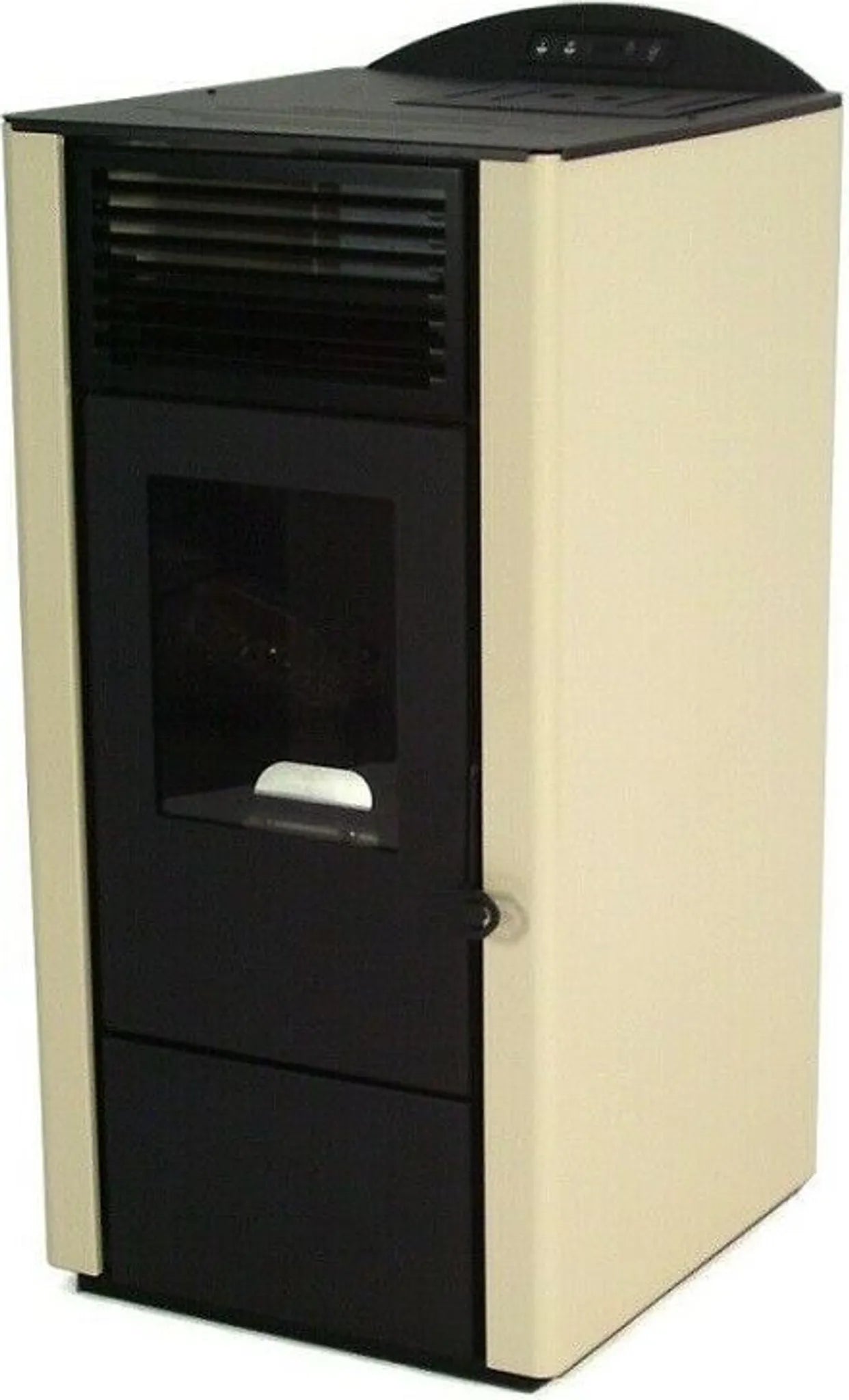 Pelletofen 9,5kW Pelletkamin Pelletheizung Kaminofen A+ Holzofen elfenbein 56301