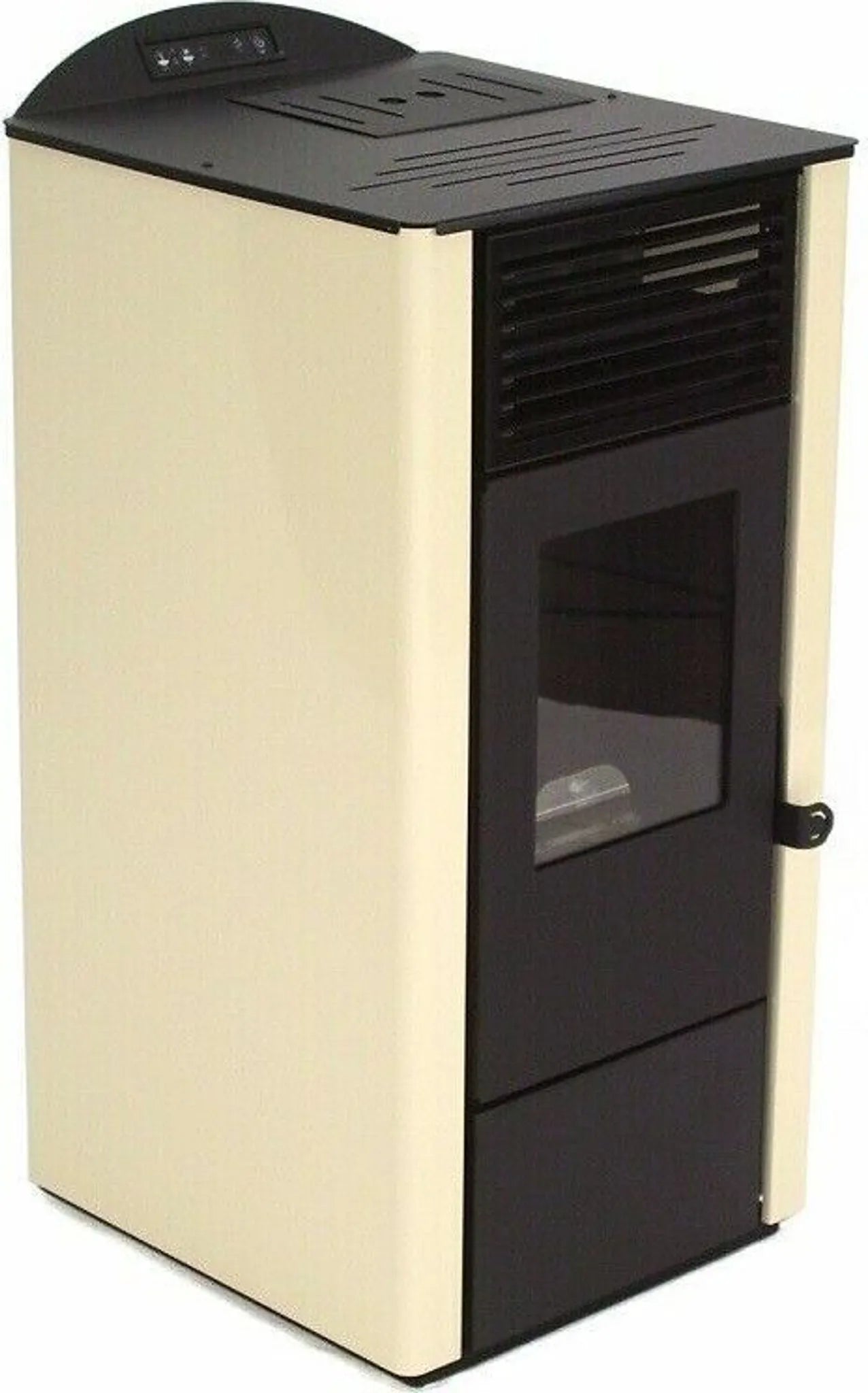 Pelletofen 9,5kW Pelletkamin Pelletheizung Kaminofen A+ Holzofen elfenbein 56301