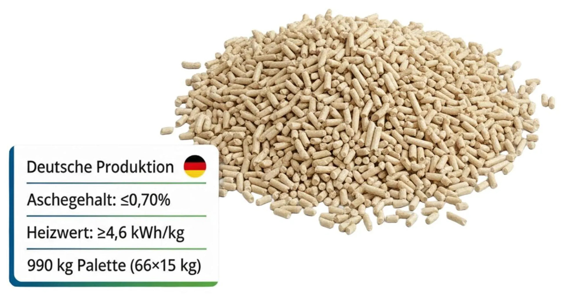 REKORD Premium Holzpellets A1 ENplus – Palette 990 kg, mit telefonischer Ankündigung