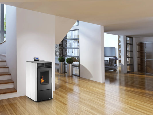 Rowi Pelletofen Modesto Weiß 6 kW EEK: A+