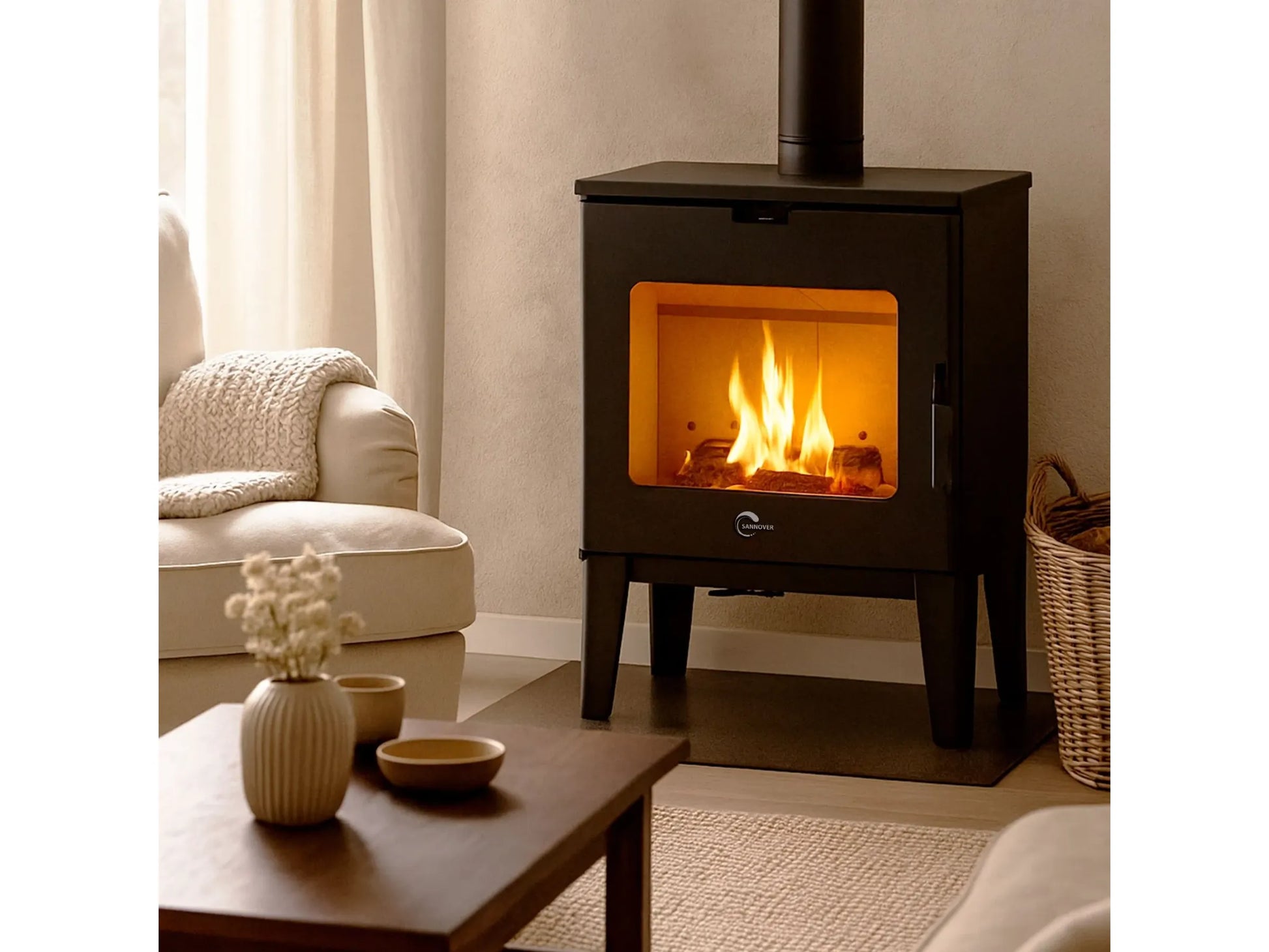 Sannover Holzofen Dita 7,6 kW Holzscheite 40 cm