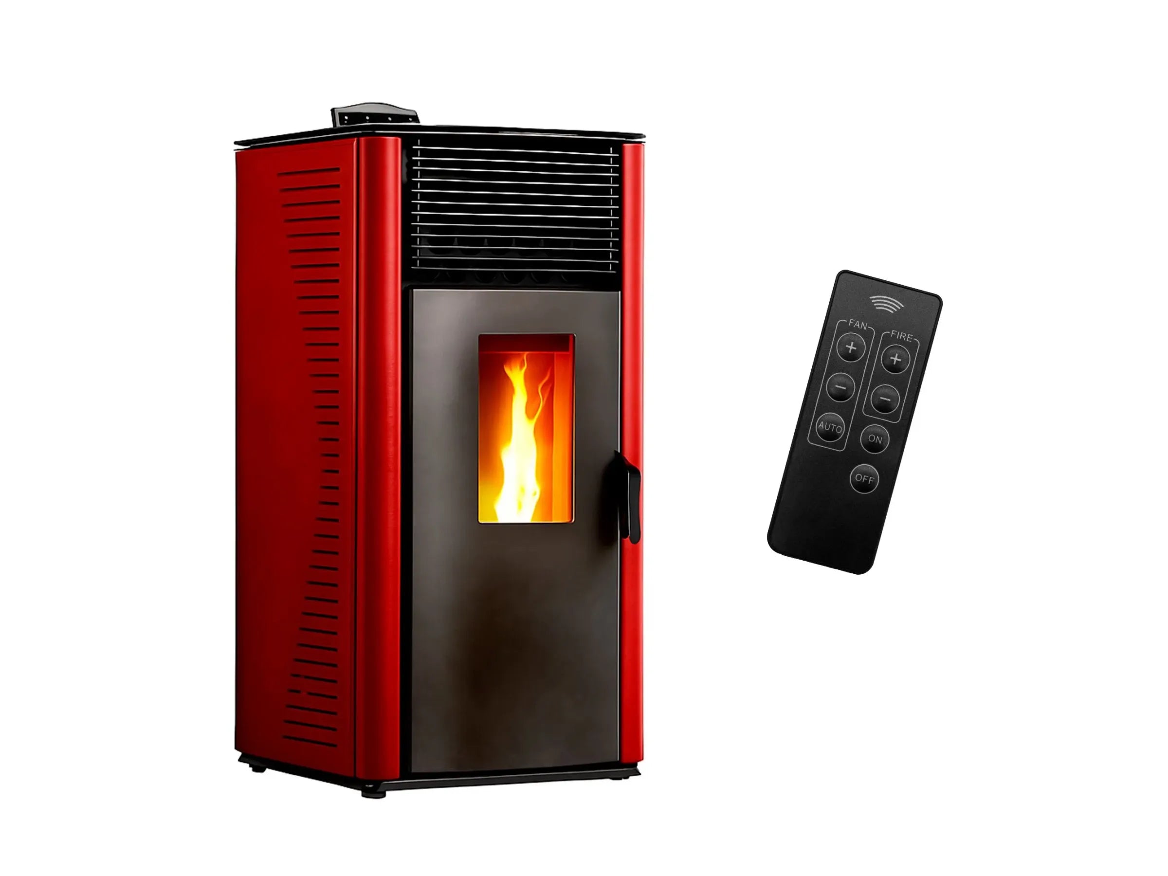 Sannover Pelletofen Anita 12 kW Bordeaux