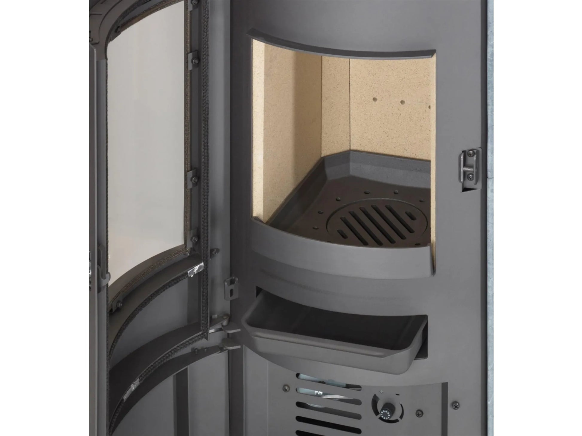 Thermia Kamin-Ofen München V3 Guss-Grau Speck-Stein Automatik